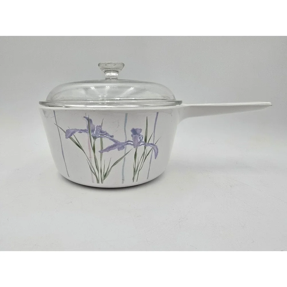 Corning Ware Corelle Shadow Iris 1.5L Saucepan S-1.5-B with pyrex Glass Lid